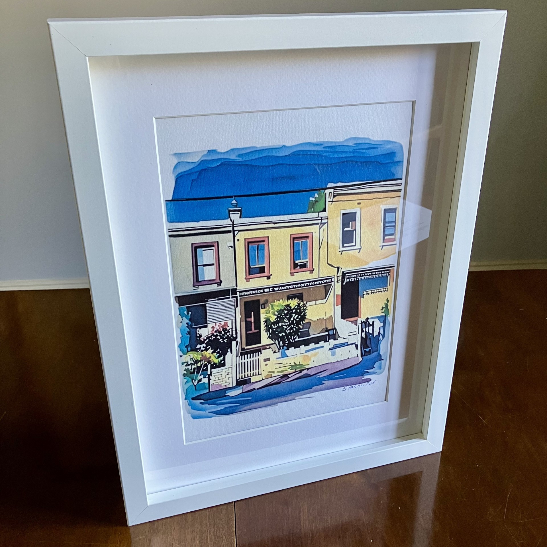 12 Eades Place Framed A4 Watercolour Print